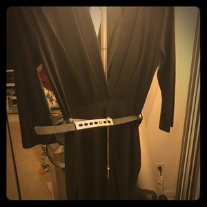 Never worn hot black dress w belt